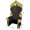 Beistle Corrugated Cardboard Black 3-D Throne with Easel, Prom Night Photo Booth Chair Prop, Royalty Party Event Decoration, 7′ 1.75″ x 3′ 9.25″(Black)