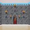 Beistle Medieval Stairway, Window & Torch Props, 9 Images, Haunted Castle Wall Decorations, Spooky Gothic Scene for Halloween Parties & Dungeon Themes, Printed Plastic Cutouts, 18” to 60”