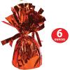 Beistle Metallic Wrapped Balloon Weights, Set of 6 Orange Party Decorations with Loop, Centerpieces and Table Décor for Birthdays Halloween Fall Celebrations Thanksgiving Graduations and Events, 6 oz