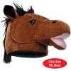Beistle NoveltBeistle Unisex Plush Cow Head Hat – Western Themed Novelty Cap, Farm Animal Party Supplies, Halloween Costume Headwear, Photo Booth Prop, Dress Up Accessory(Horse Head)