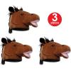 Beistle NoveltBeistle Unisex Plush Cow Head Hat – Western Themed Novelty Cap, Farm Animal Party Supplies, Halloween Costume Headwear, Photo Booth Prop, Dress Up Accessory(Horse Head – 3 Piece)