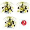 Beistle Star Mini Cascade Centerpiece – Black & Gold Pack of 3(3 piece)