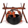 Beistle 1459 Vintage Rustic Fireplace Centerpiece, 11″, Orange/White/Black