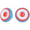 Beistle 2 Piece 12″ Inflatable Shields for Comic Book Theme Halloween Costume Accessories Heroes Party Supplies, Red/White/Blue(1)