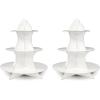 Beistle 2 Piece Durable Boardstock 3-Tier Cupcake Stands for Birthday Parties, Wedding Reception Centerpieces, Halloween Dessert Holders(Cupcake Stand (White))