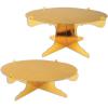 Beistle 2 Piece Durable Boardstock 3-Tier Cupcake Stands for Birthday Parties, Wedding Reception Centerpieces, Halloween Dessert Holders(Metallic Cake Stands (Gold))