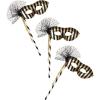 Beistle 3 Piece 12.5″ x 8.25″ Mardi Gras Party Masks with Sticks, Halloween Costume Accessories