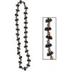 Beistle Bat Beaded Necklace, Halloween Necklace with Bats, Bat Bead Necklace with Orange Beads, Halloween Costume Jewelry & Halloween Accessory, 36”