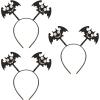 Beistle Bat Bopper Headbands with Smiling Face and Bat Wings, Pack of 3- Halloween Costume Parties, Vampire Cosplay, Gothic Headband Accessories, Spooky Headwear