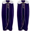Beistle Child Size Red King Queen Robe, Fantasy Prince Princess Medieval Halloween Costume Cape Mardi Gras Accessory, 33″(Adult King/Queen Robe – Purple (2-pack))