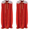 Beistle Child Size Red King Queen Robe, Fantasy Prince Princess Medieval Halloween Costume Cape Mardi Gras Accessory, 33″(Adult King/Queen Robe – Red (2-pack))