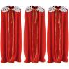 Beistle Child Size Red King Queen Robe, Fantasy Prince Princess Medieval Halloween Costume Cape Mardi Gras Accessory, 33″(Adult King/Queen Robe – Red (3-Pack))