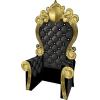 Beistle Corrugated Cardboard Black 3-D Throne with Easel, Prom Night Photo Booth Chair Prop, Royalty Party Event Decoration, 7′ 1.75″ x 3′ 9.25″(Black)