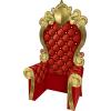 Beistle Corrugated Cardboard Black 3-D Throne with Easel, Prom Night Photo Booth Chair Prop, Royalty Party Event Decoration, 7′ 1.75″ x 3′ 9.25″(Red)