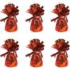 Beistle Metallic Wrapped Balloon Weights, Set of 6 Orange Party Decorations with Loop, Centerpieces and Table Décor for Birthdays Halloween Fall Celebrations Thanksgiving Graduations and Events, 6 oz