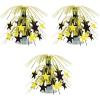 Beistle Star Mini Cascade Centerpiece – Black & Gold Pack of 3(3 piece)