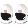 Beistle Unisex Plush Astronaut Helmet – Silver & White Headwear, Space Themed Party Supplies, Astro Pilot Dress Up(Astronaut Helmet – – 2 Piece)