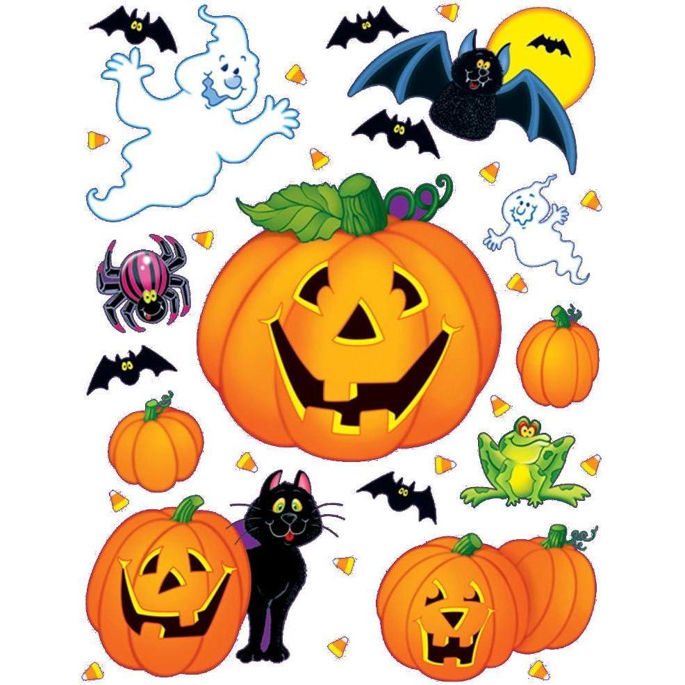 image12 Count Stickers Halloween Pumpkin Patch Wall Clings Party Decoration 1217quot