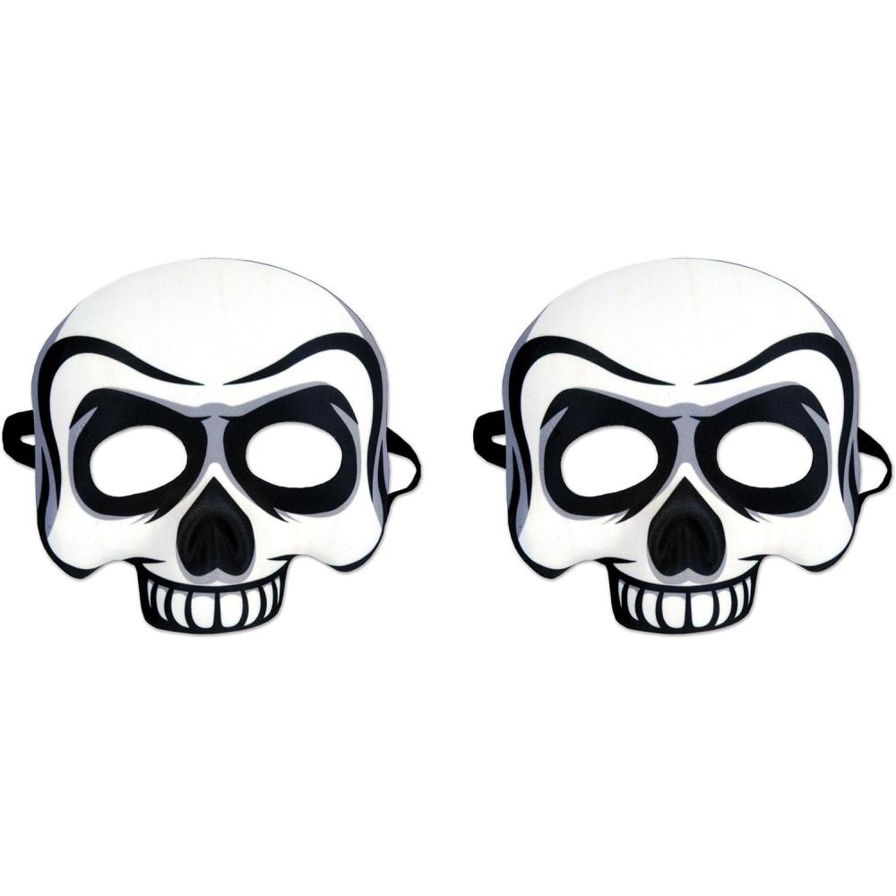 imageBeistle 00380 2 Piece Skull Half Masks BlackWhiteGray NA