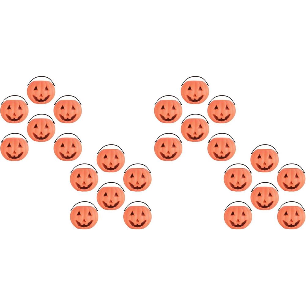 imageBeistle 12 Piece 3quot x 275quot Plastic Miniature JackOLantern Buckets Pumpkin Decorations for Halloween Party Supplies3 x 275 Pack of 2
