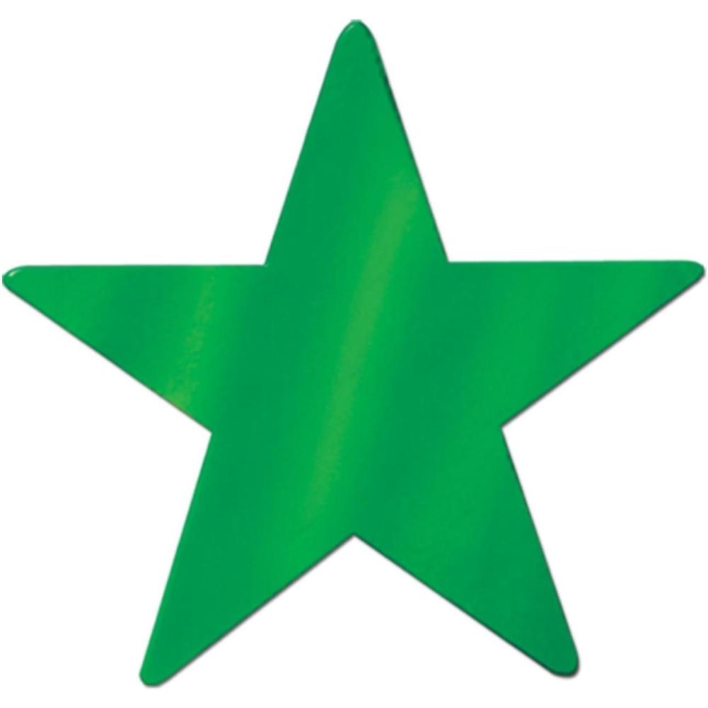imageBeistle 24Pack Foil Gold Star Cutouts Party Decorations for Festive Celebrations Awards Night Supplies Starry Theme Decor for Wall ampamp Table 15Green 24pack