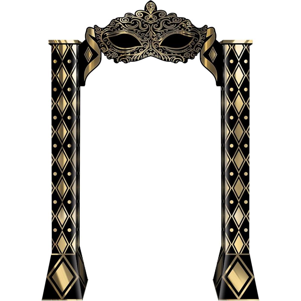 imageBeistle 4 x 5 275quot Cardboard Masquerade Ball Archway Photo Prop Carnival Mardi Gras Prom Decorations