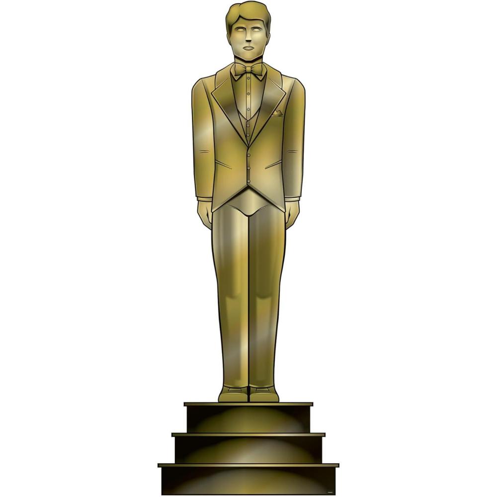 imageBeistle 6 x 24quot Cardboard Red Carpet Male Statuette StandUp Hollywood Theme Prom Dcor Awards Night Photo Booth Backdrop