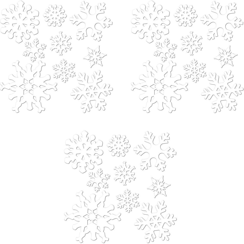 imageBeistle 9Pack Snowflake Cutouts for Parties Assorted white quot5quotquot12quotquotquot 2286627 piece