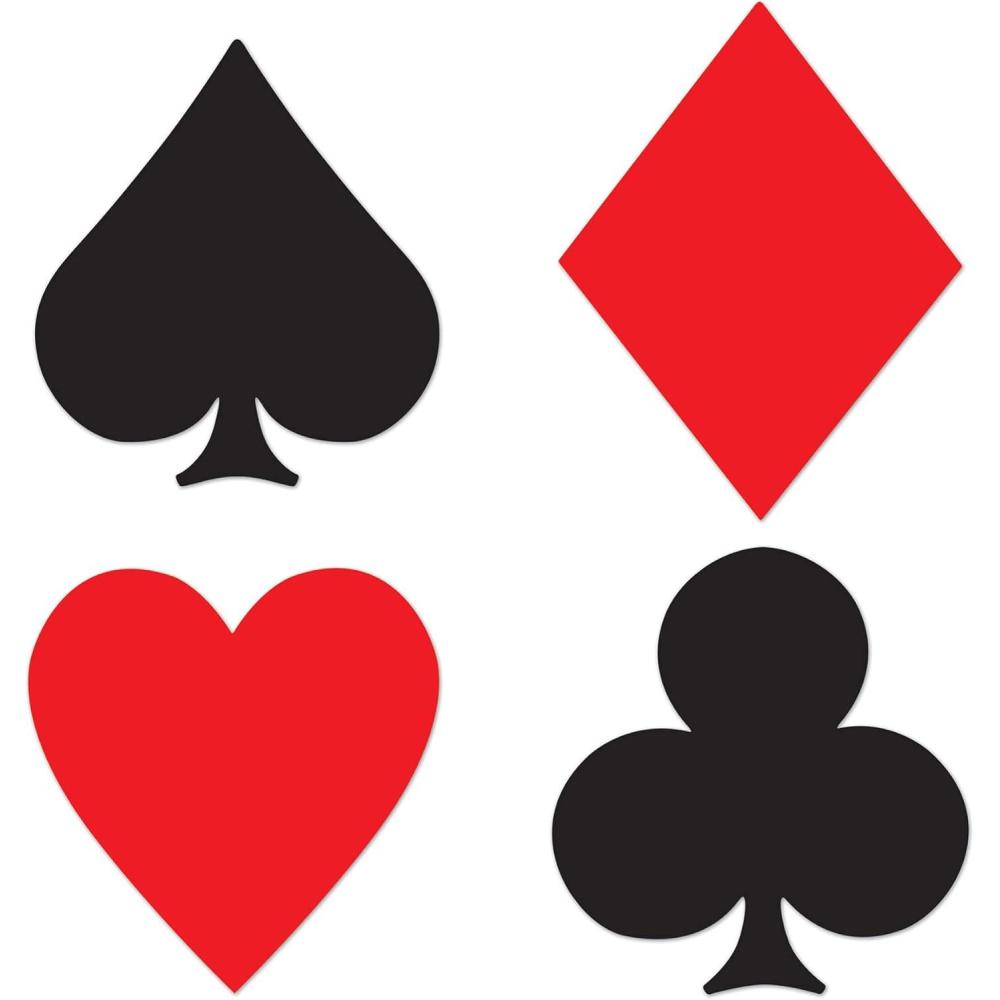 imageBeistle Card Suit CutoutsCard Suit Cutouts 4Pack