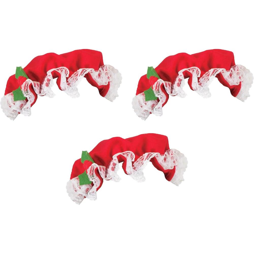 imageBeistle Christmas Hats Santa ampamp Mrs Claus Festive Headwear for XMas Parties Parades Office Events ampamp Family GatheringsMrs Claus Hat 3pack