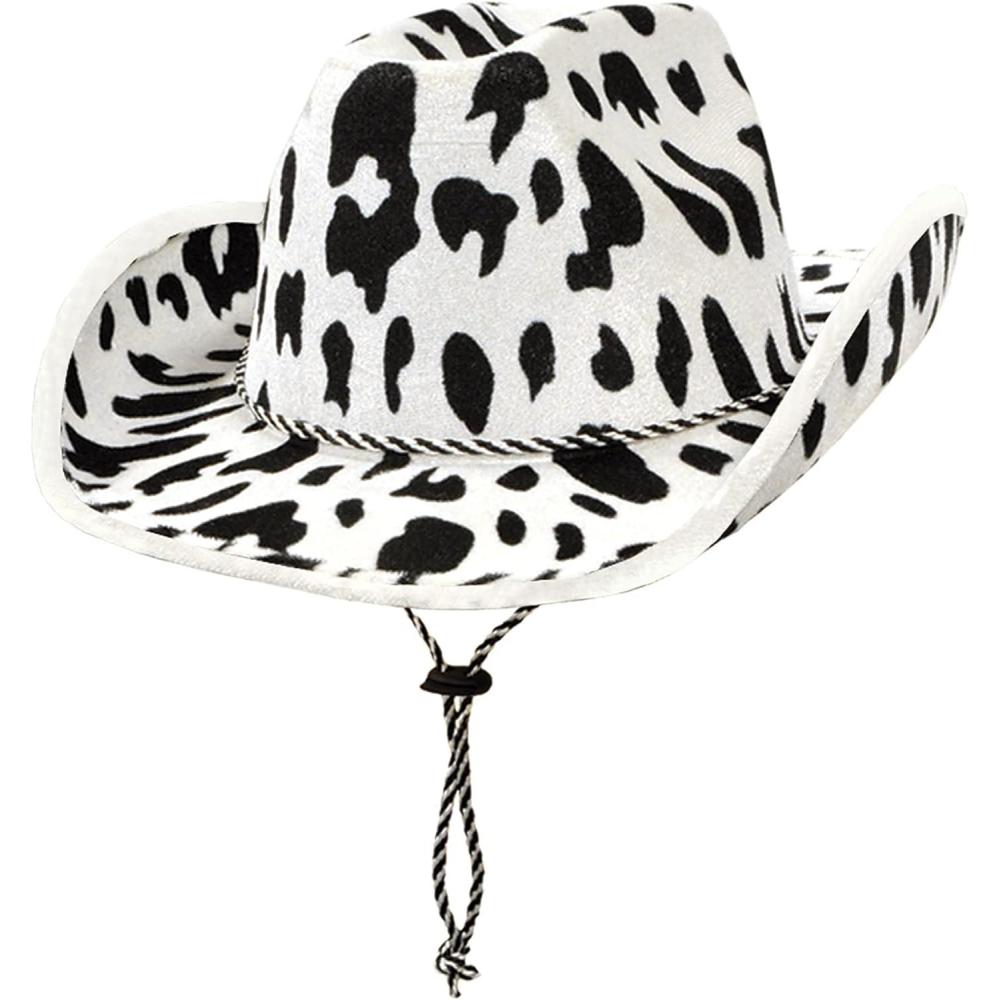 imageBeistle Cow Print Cowboy Hat One Size Fits Most Animal Print Hats