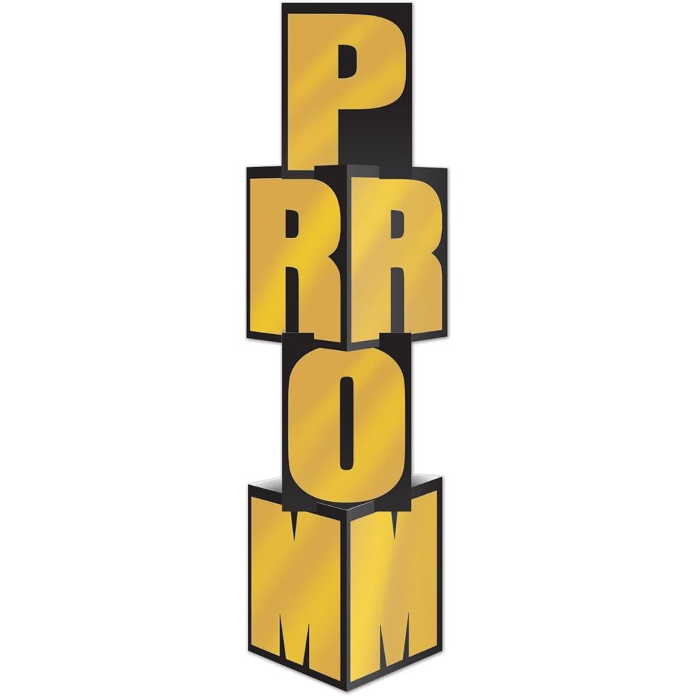 imageBeistle Durable Cardstock Prom Night Decoration Column Photo Booth Party Decorations And Supplies BlackGoldBlackGold