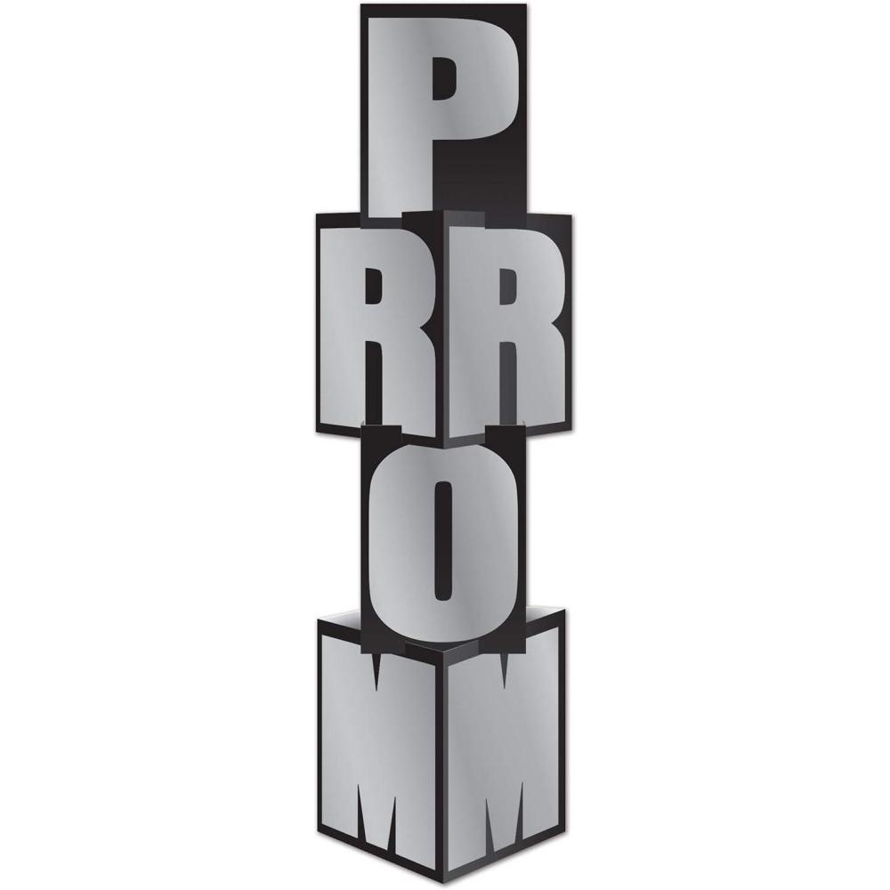 imageBeistle Durable Cardstock Prom Night Decoration Column Photo Booth Party Decorations And Supplies BlackGoldBlackSilver