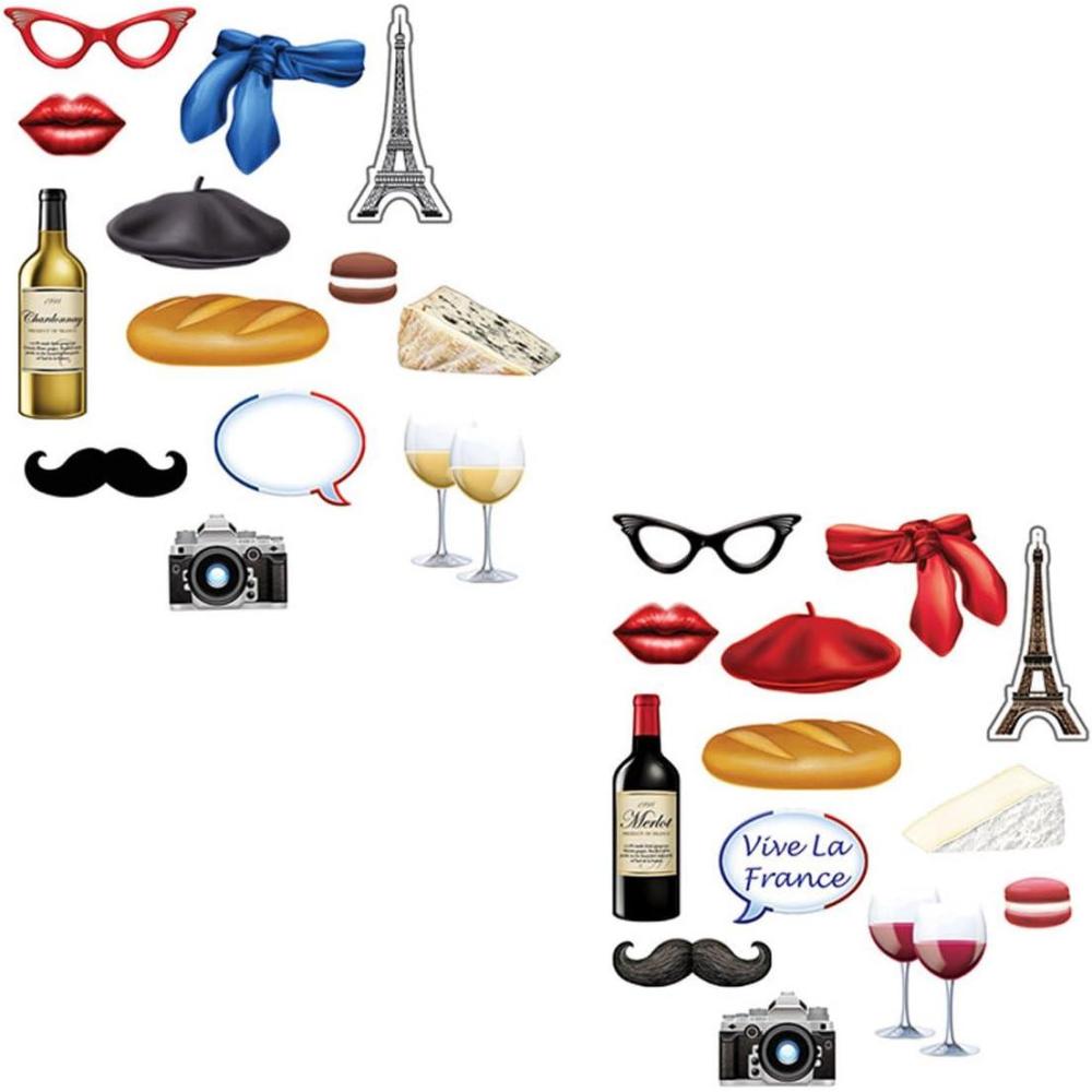imageBeistle French Photo Fun Signs 28 Piece 35quot  12quot Multicolor