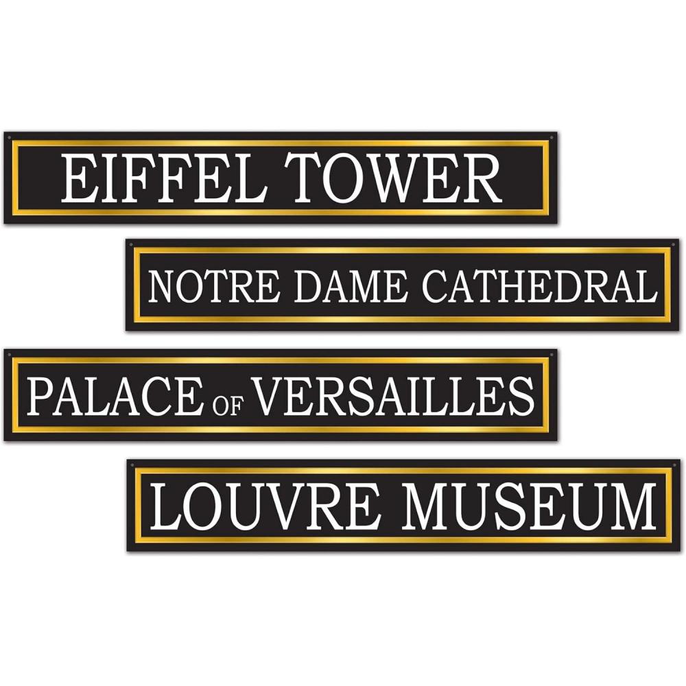 imageBeistle French Street Sign Cutouts4 by 24Inch