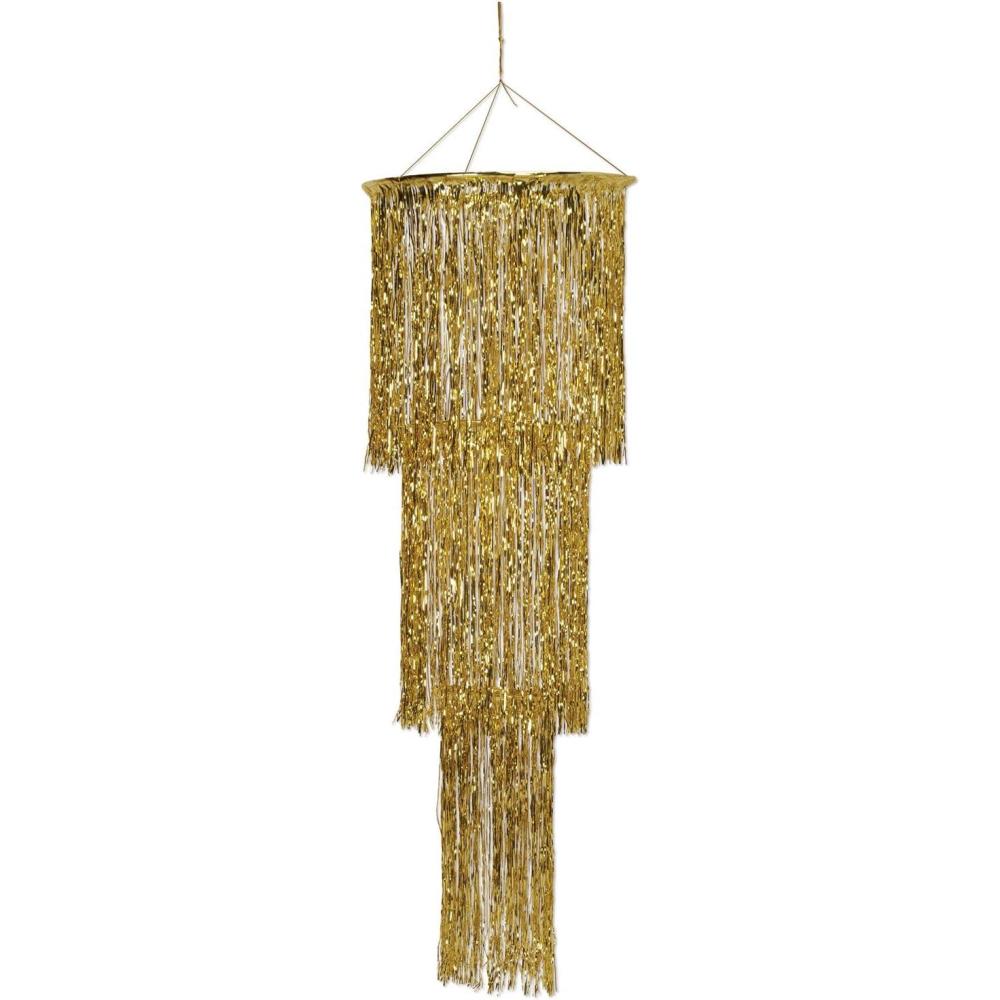 imageBeistle Gold 3Tier Shimmering Chandelier4