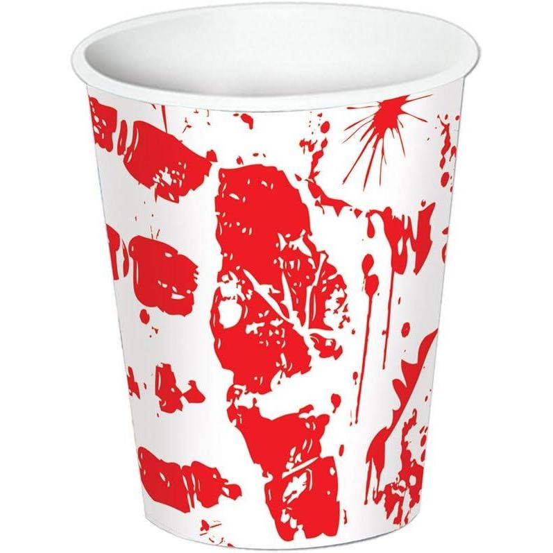imageBeistle Halloween Party Decoration Bloody Handprints Cups 9 Oz Pack of 12