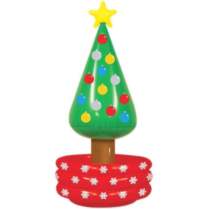 imageBeistle Inflatable Christmas Tree Coolers  2 Pack Holds approx 24 12 oz Cans  Beverage Cooler Drink Containers for Parties Christmas Inflatable Holiday Decorations 4 8 x 26Christmas Tree Cooler