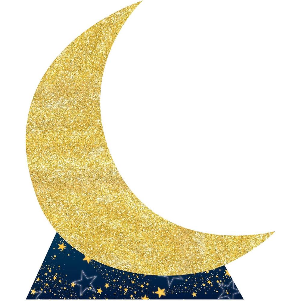imageBeistle Large 7 875quot x 6 525quot Cardboard Starry Night Crescent Moon StandUp Awards Night Photo Prop Prom Decorations