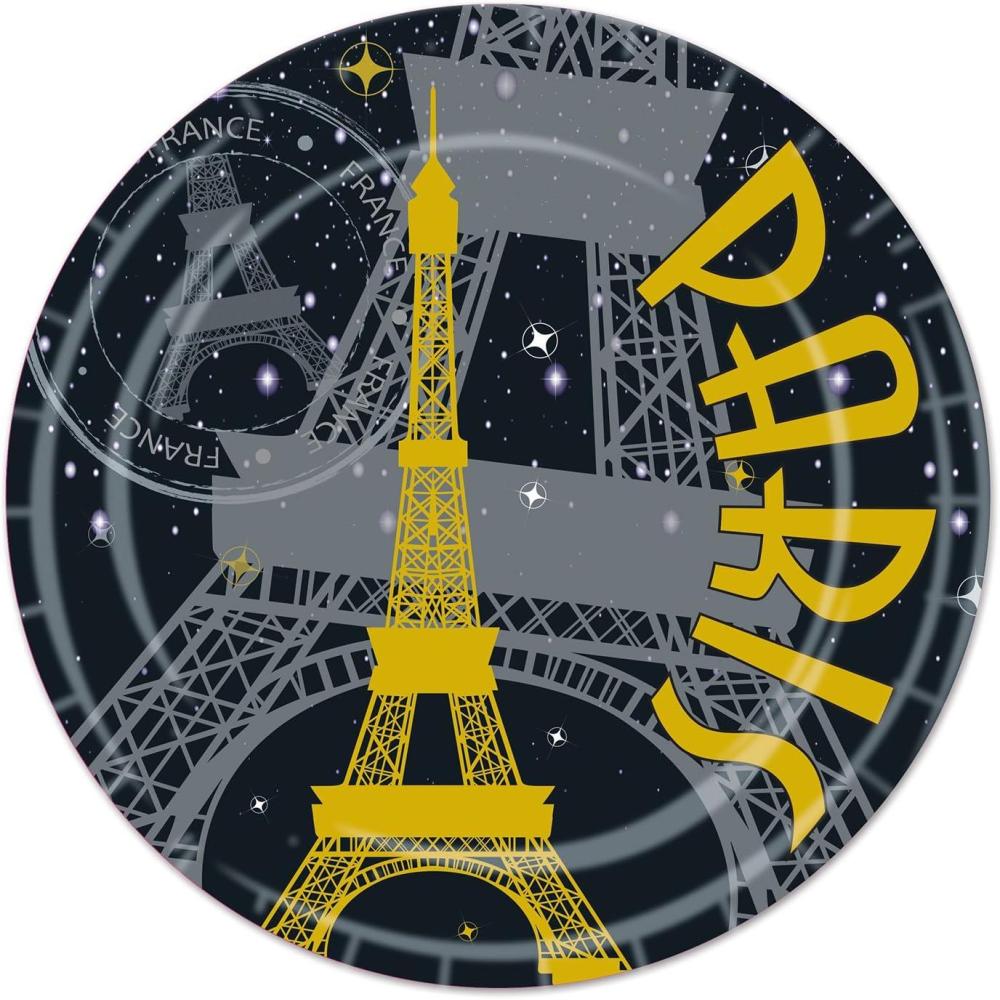 imageBeistle Paris Plates 7Inch Multicolor
