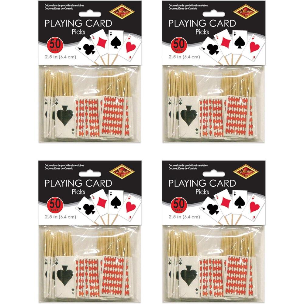 imageBeistle Playing Card Picks 50 CountPlaying Card Picks  200 Pack