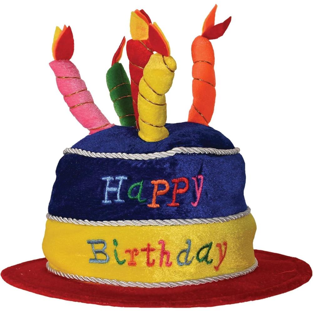 imageBeistle Plush Happy Birthday Cake HatBirthday Cake 1 Piece