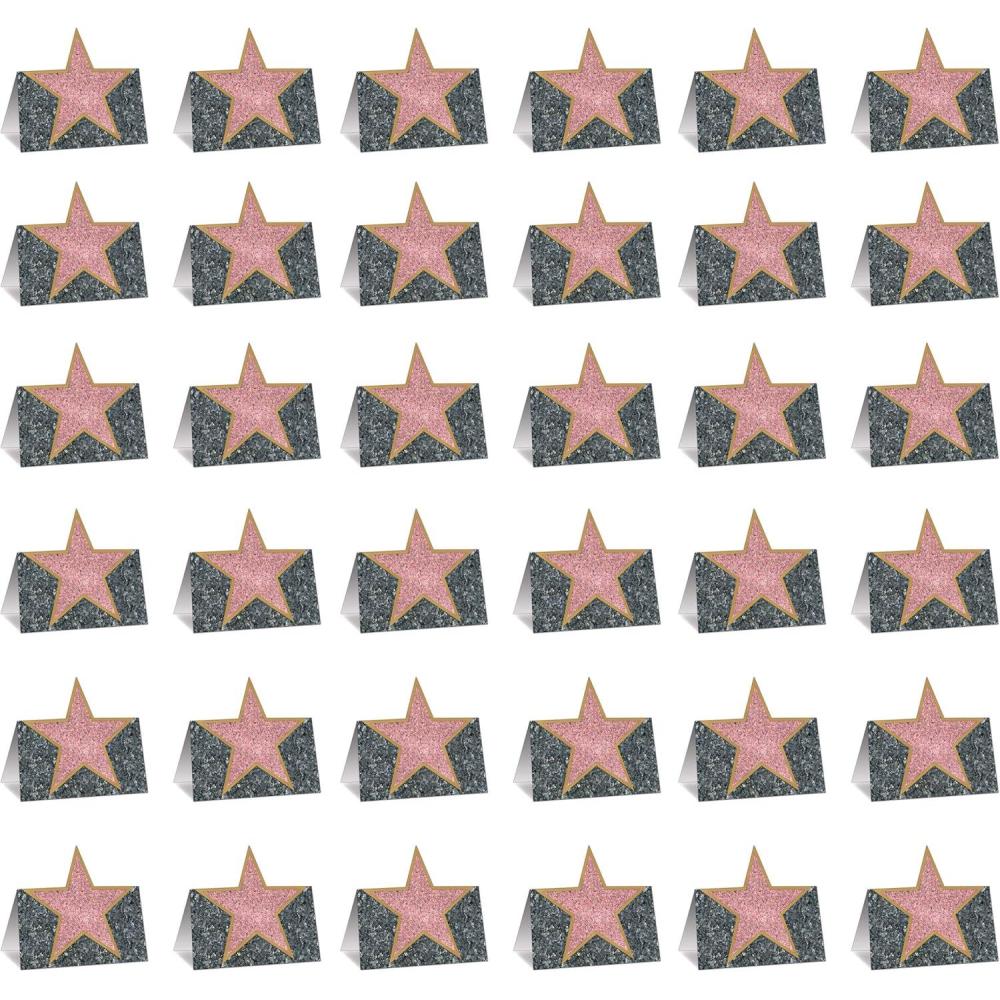 imageBeistle Star Place Cards 36 Piece 425quot Multicolor