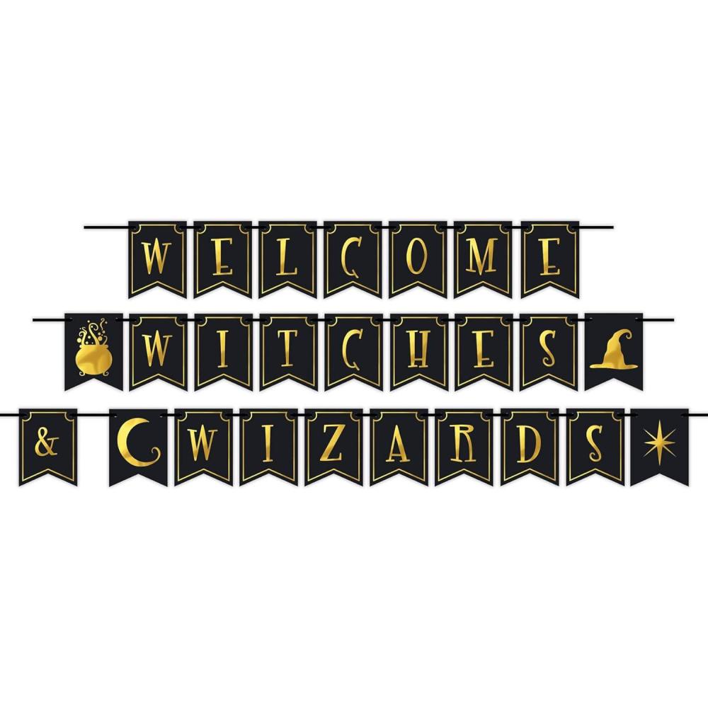 imageBeistle Welcome Witches ampamp Wizards Halloween Banner