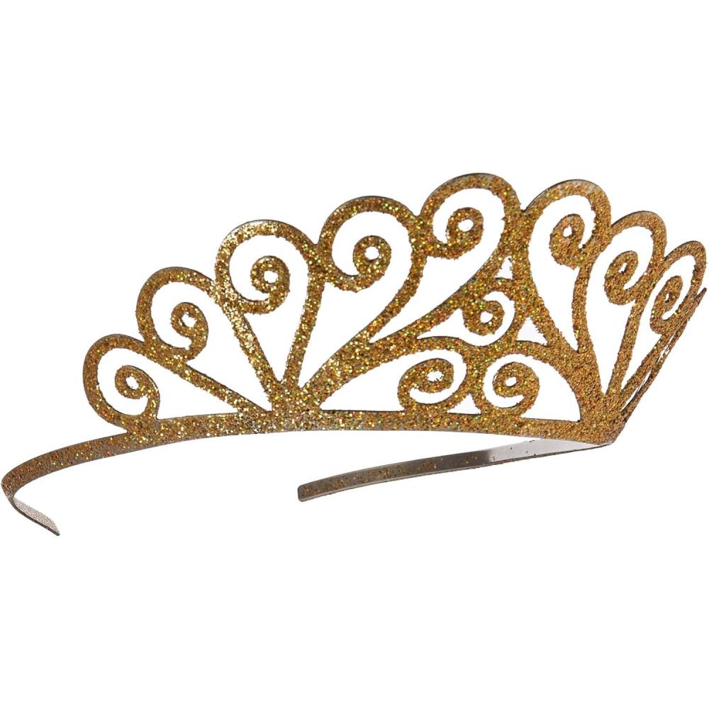 imageGlittered Tiara gold Party Accessory 1 count 1PkgMulticolor