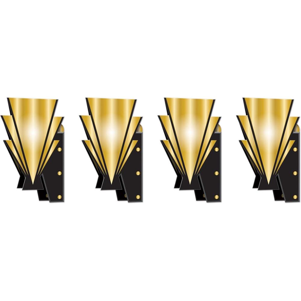 imageGreat 20s Wall Scones 4 Piece Awards Night Decorations