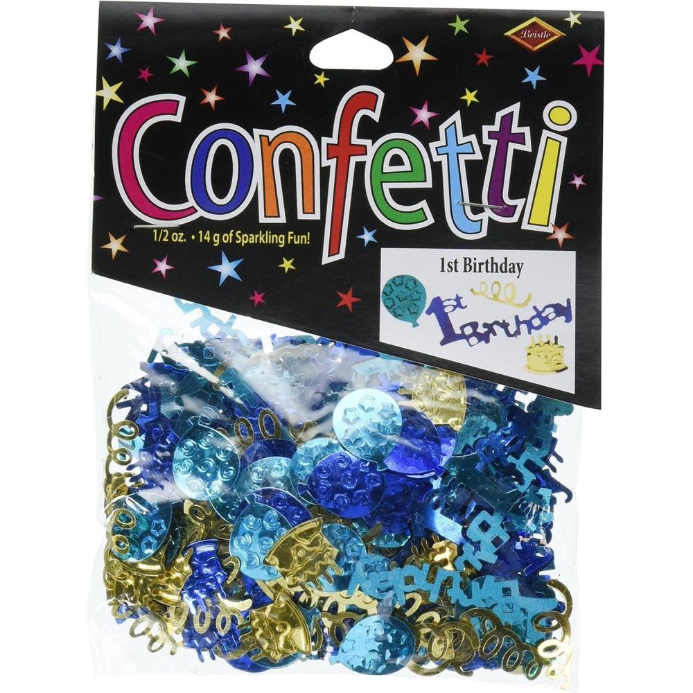 imageMy 1st Birthday Rosette in BlueBlue Confetti
