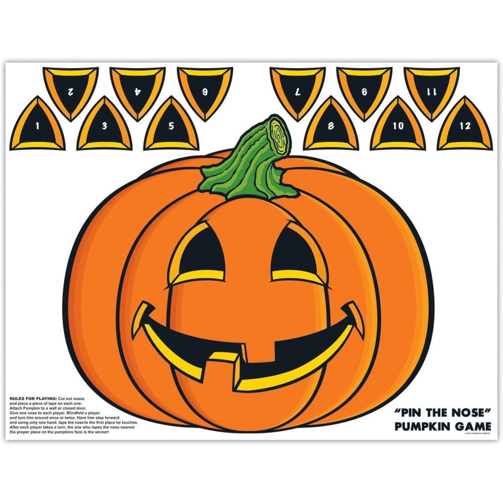 imagePumpkin Game mask ampamp 12 noses included Party Accessory  1 count 1Pkg