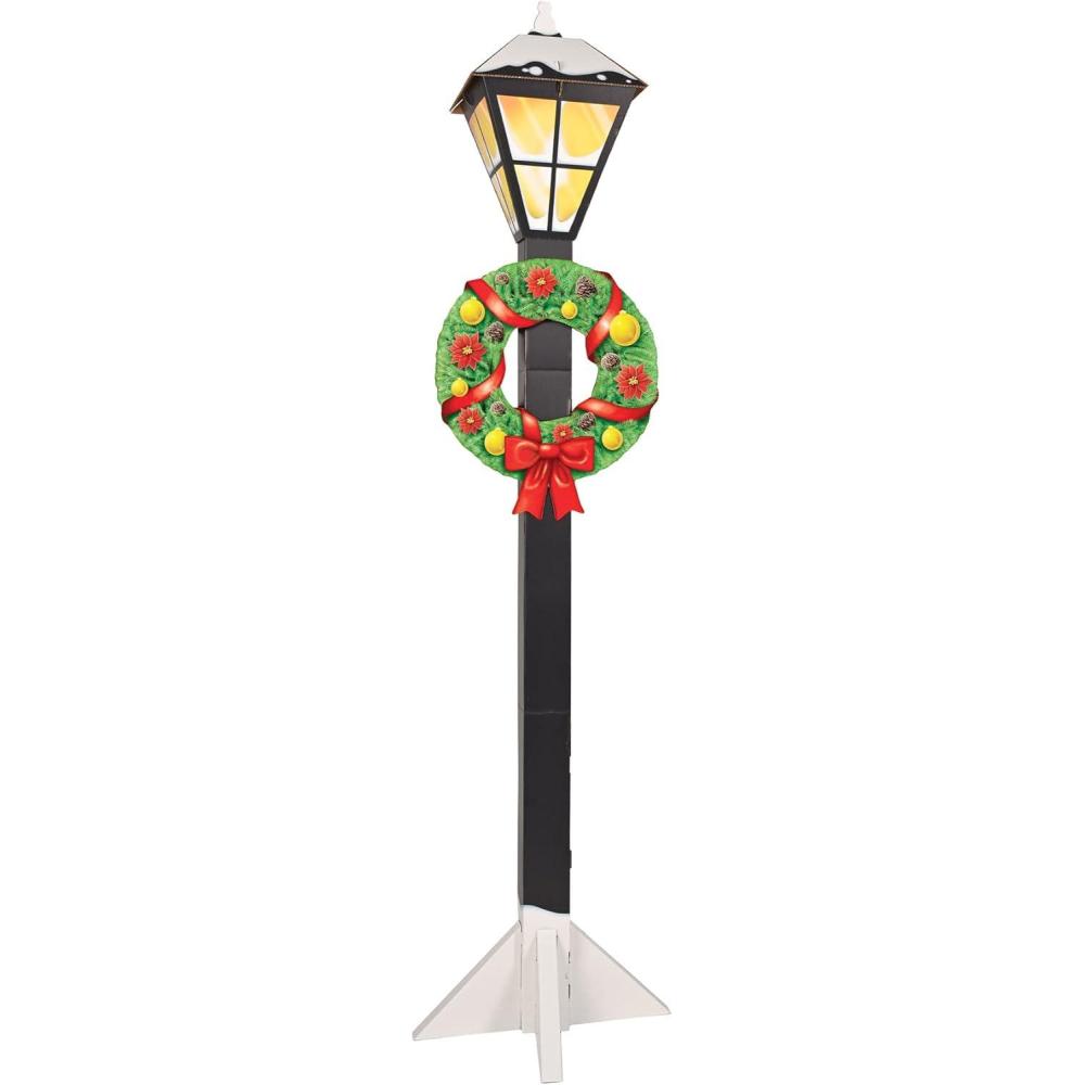 imageThree Dimensional Cardboard Winter Lamppost Prop Indoor Christmas Decorations for Home