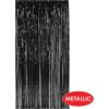 1-Ply FR Gleam ‘N Curtain (silver) Party Accessory (1 count) (1/Pkg)(Black)